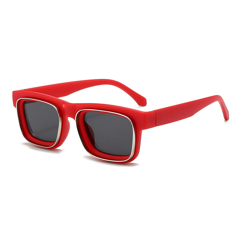 Women's fashionable square sunglasses with contrasting frame Bowlift