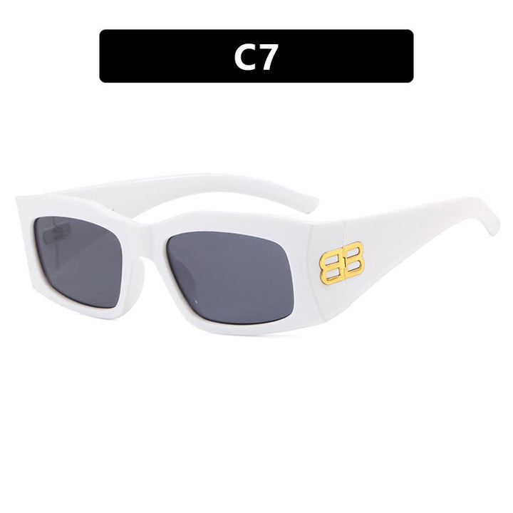 Women's fashionable sunglasses with angular frame and polarized lenses Bowlift