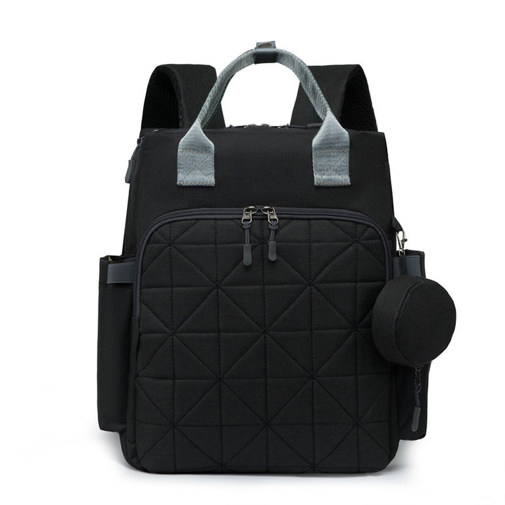 Multi-Pocket Quilted Backpack Bowlift
