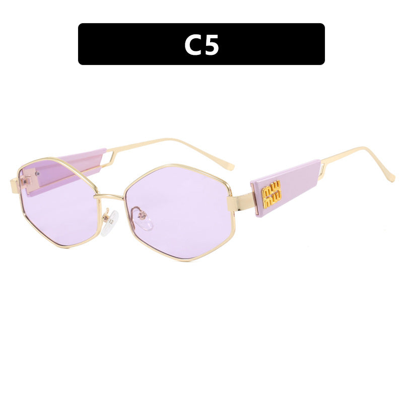 Women's geometric sunglasses with fashionable design and UV protection Bowlift