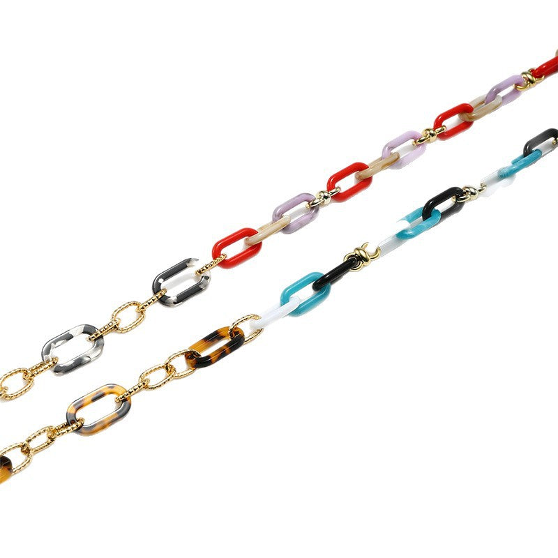 Fashionable Eyewear Chain with Colorful Links Bowlift