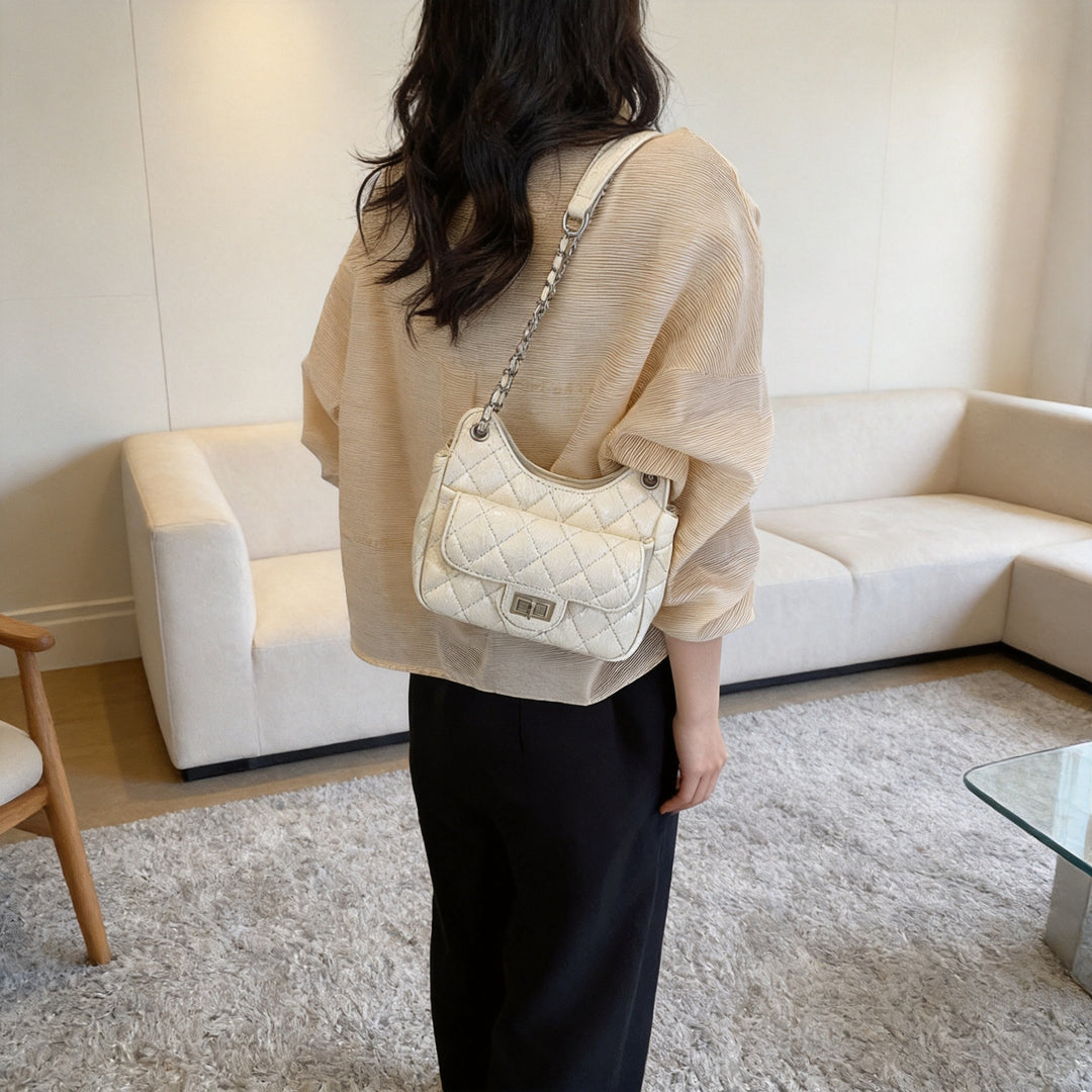 Quilted Evening Shoulder Bag Bowlift