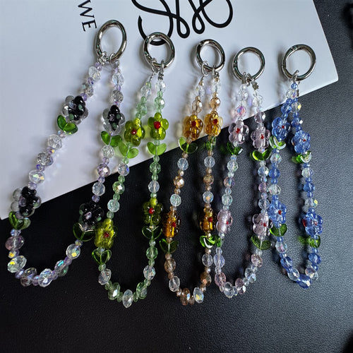 Floral Beaded Keychain Chain Bowlift