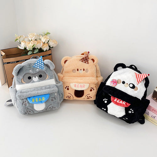 Plush backpack with cute bear motif Bowlift