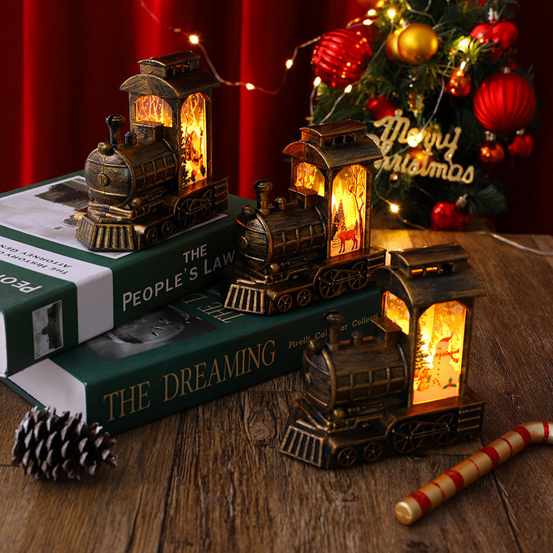 Nostalgic Christmas Train Lantern Bowlift