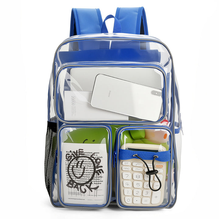 Transparent school backpack with multiple compartments Bowlift