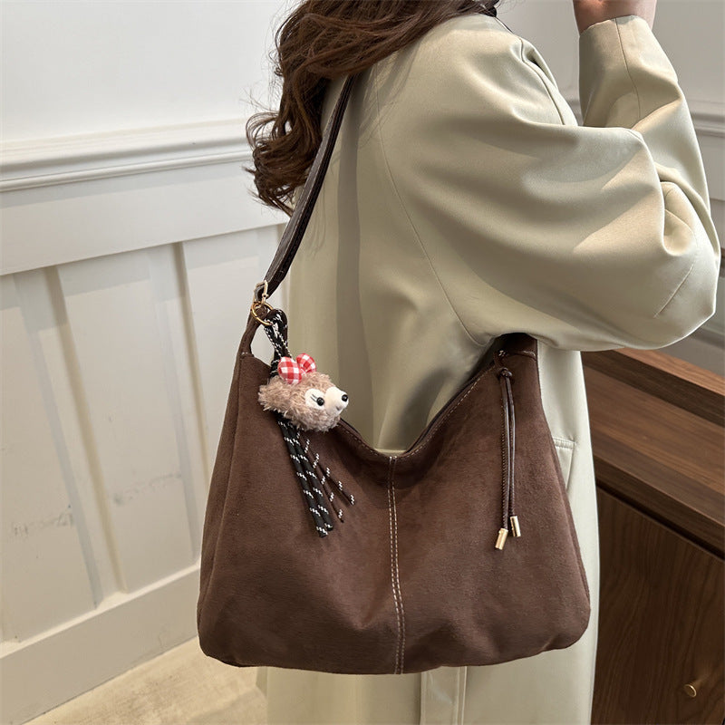 Soft Suede Hobo Handbag Bowlift
