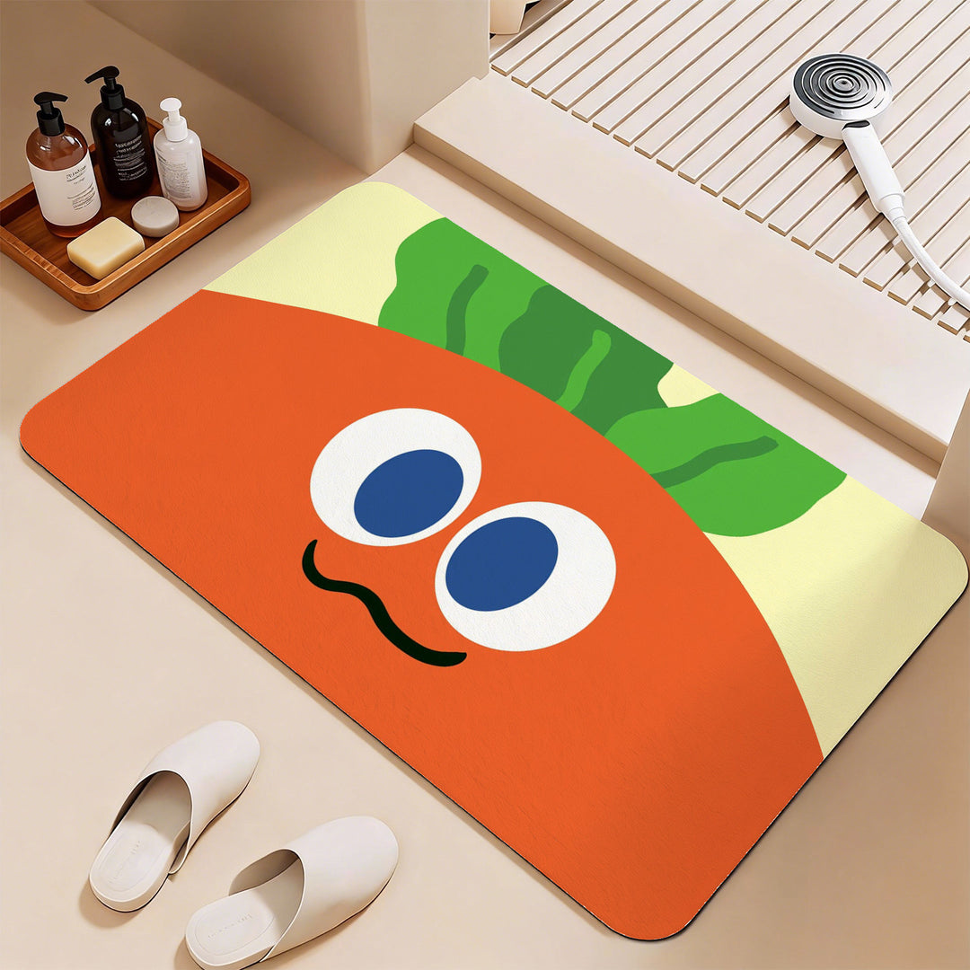 Playful Vegetable-Themed Bath Mat Bowlift
