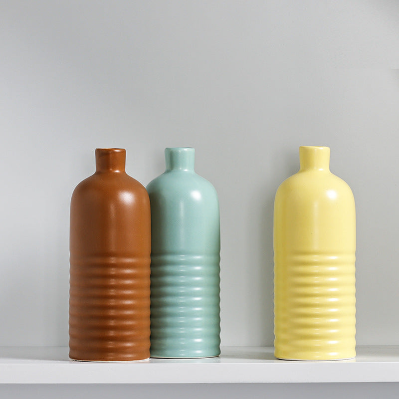 Modern Textured Ceramic Table Vase Bowlift