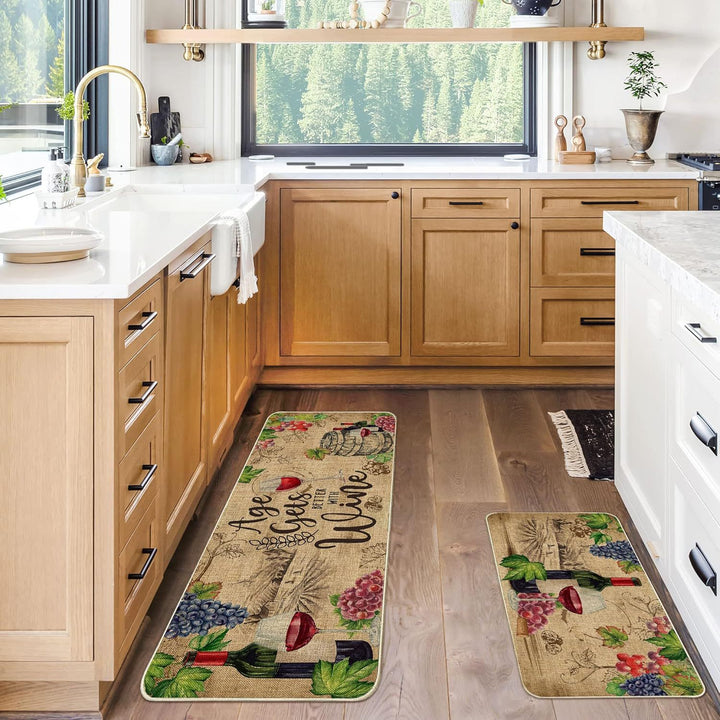 Wine-Themed Kitchen Runner Mat Bowlift