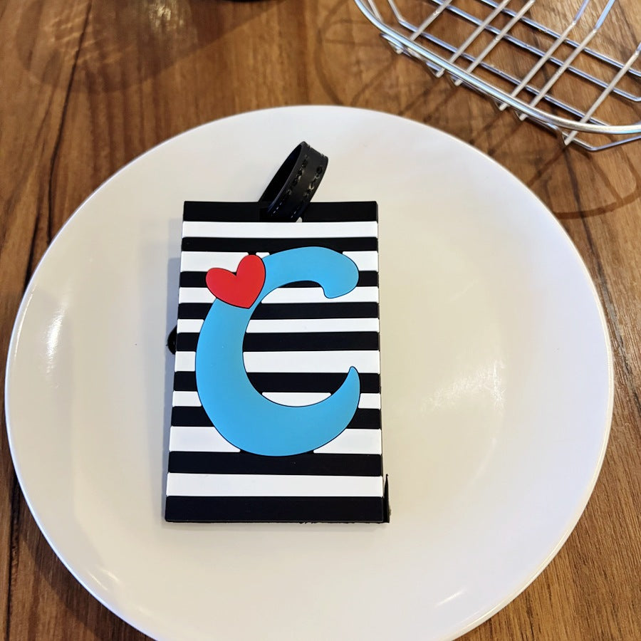 Personalized Striped Luggage Tag Bowlift