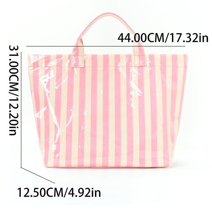 Beach bag with colorful check pattern and water-repellent coating Bowlift