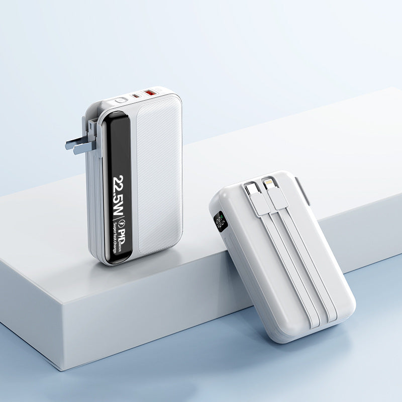 Portable fast charger with integrated socket Bowlift