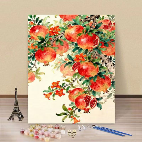 Artistic Pomegranate DIY Paint by Numbers Kit Bowlift
