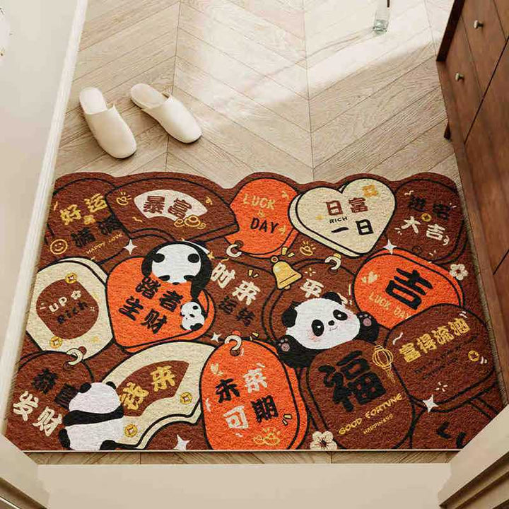 Cute Panda-Themed Welcome Mat
