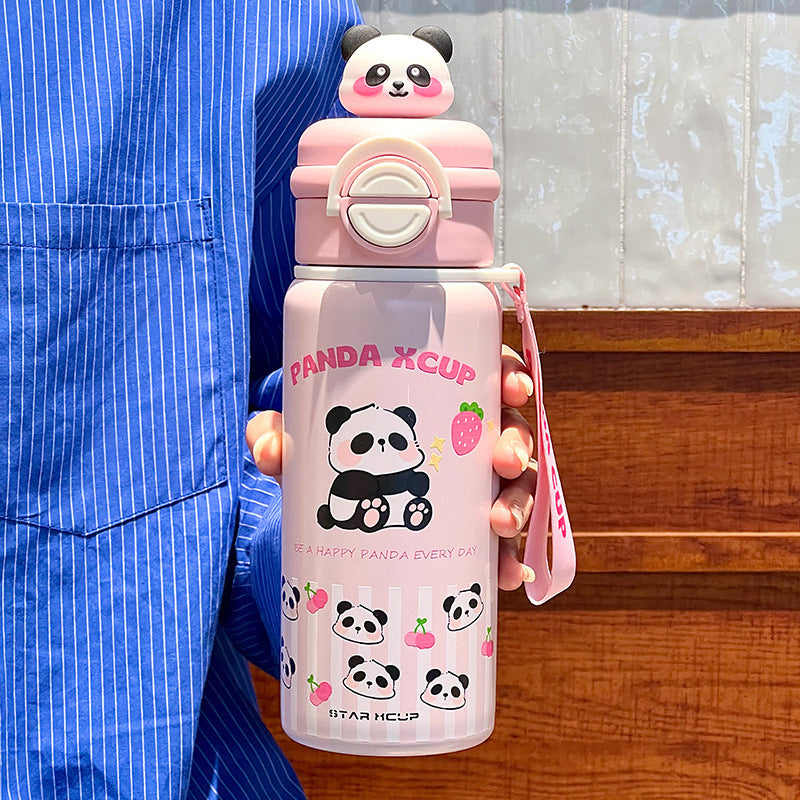 Women's insulated drinking bottle with creative panda design Bowlift