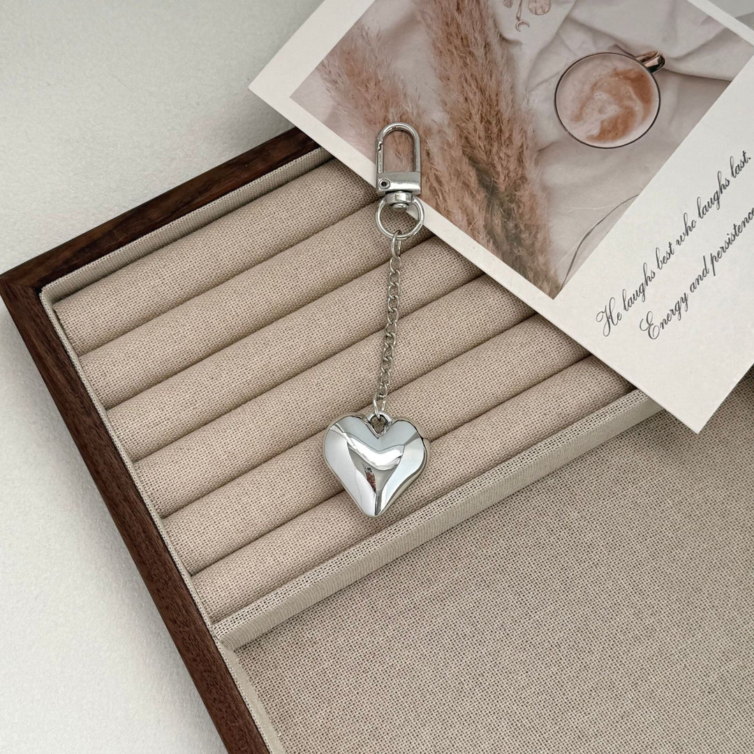 Heart-Shaped Metal Keychain Bowlift