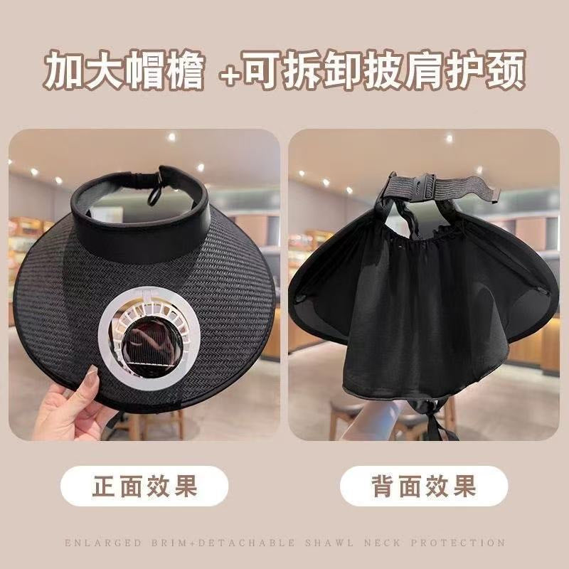 Sport Sun Visor with detachable front fan, adjustable headband and reflective piping Bowlift
