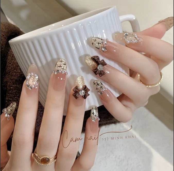 Artistic Floral Press-On Nail Set