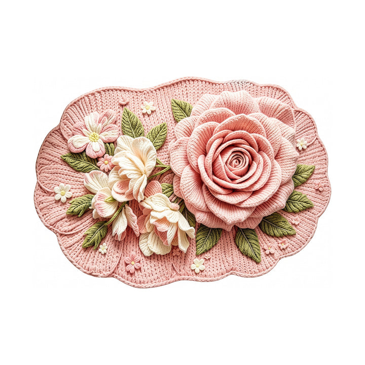 Floral Design Bathroom Mat Bowlift