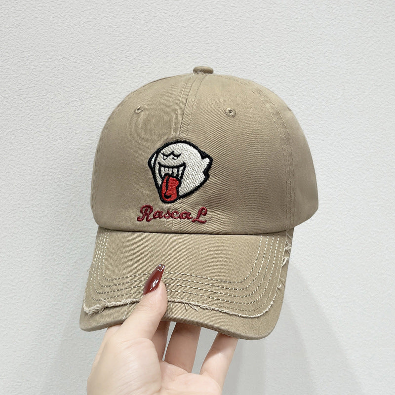 Unisex Embroidered Fun Character Cap Bowlift