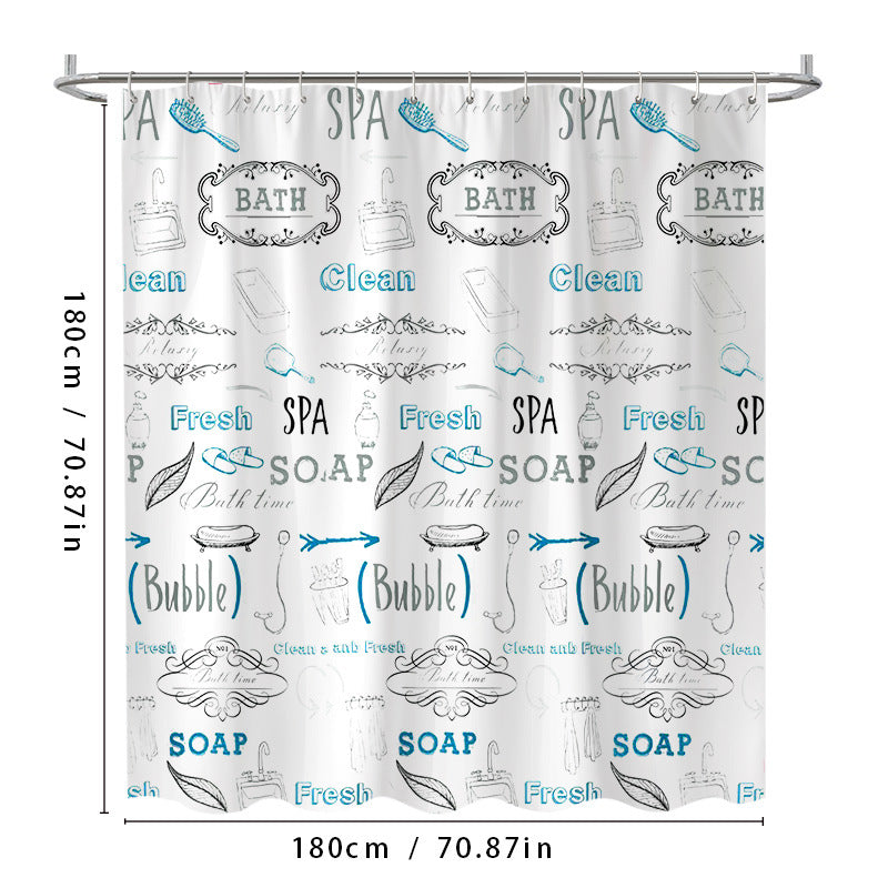 Decorative Shower Curtain Bowlift