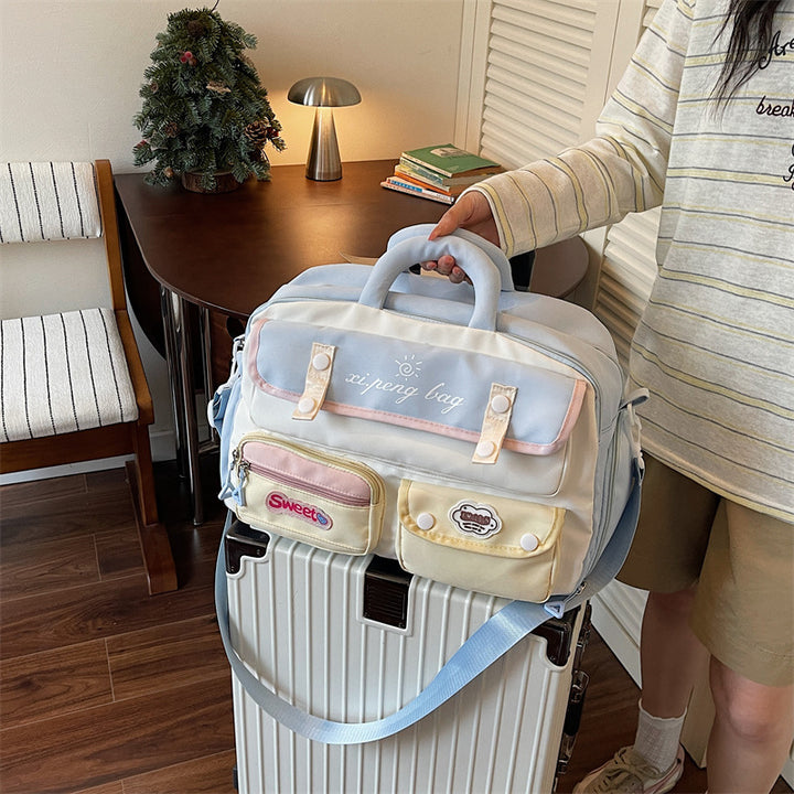 Sporty Shoulder Bag With Multifunctional Compartments Bowlift