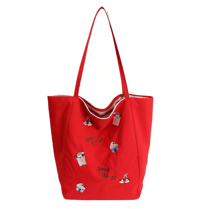 Embroidered Casual Tote Bowlift