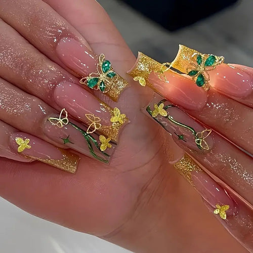 Decorative Butterfly Press-On Nail Art Bowlift