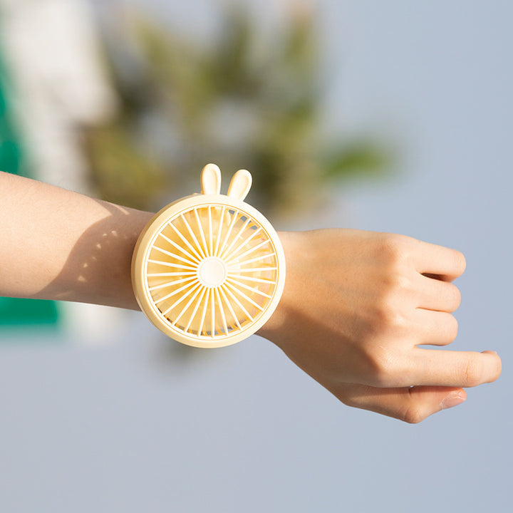Women Portable Hand Fan in Cute Rabbit Design Bowlift