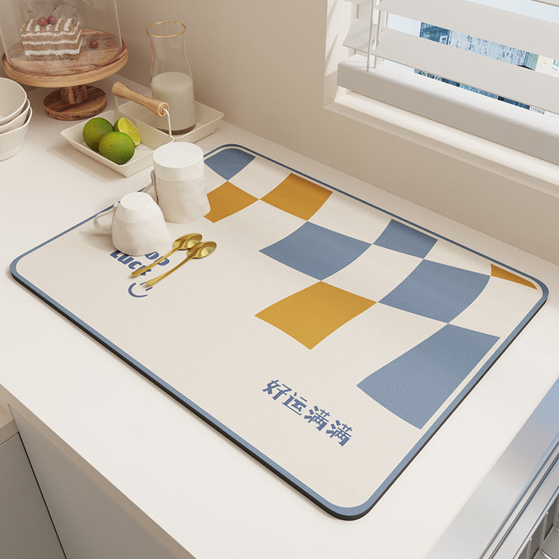 Geometric Patterned Kitchen Mat Bowlift