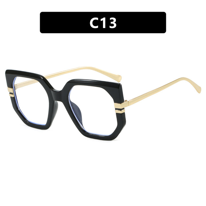 Women's geometric sunglasses with luxurious gold frame and polarized lenses Bowlift