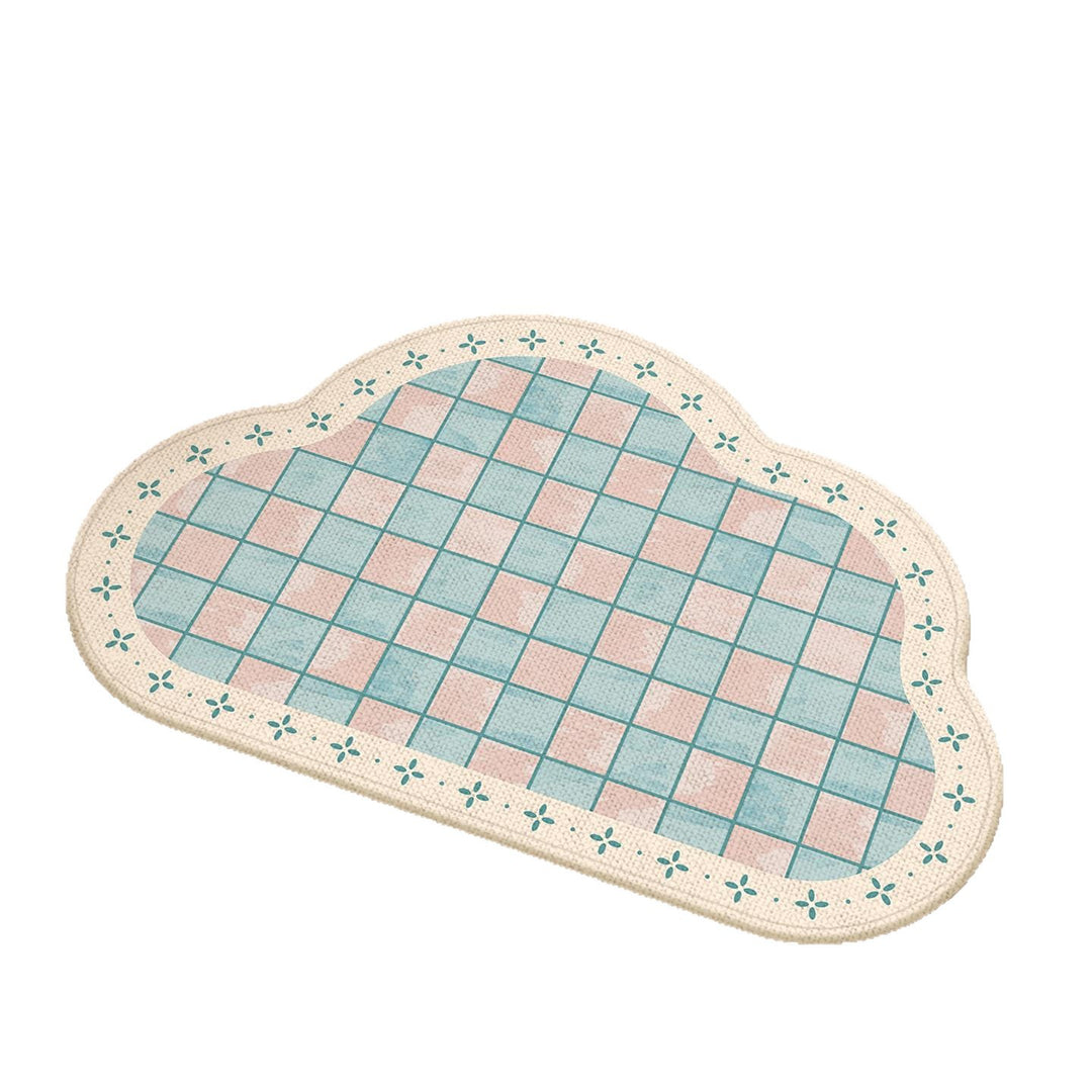 Absorbent Floral Embossed Bath Mat Bowlift