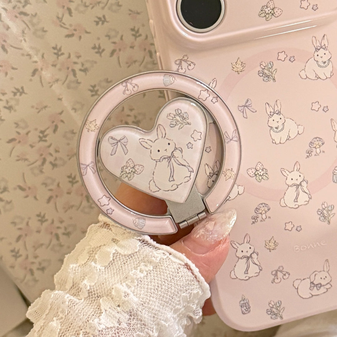 Playful smartphone finger holder with heart design Bowlift