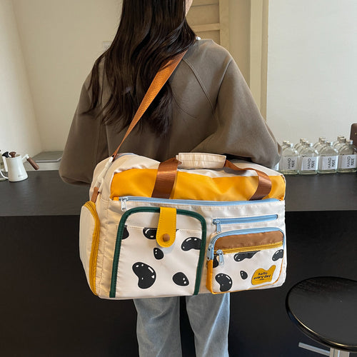 Playful Patterned Travel Duffle Bag Bowlift