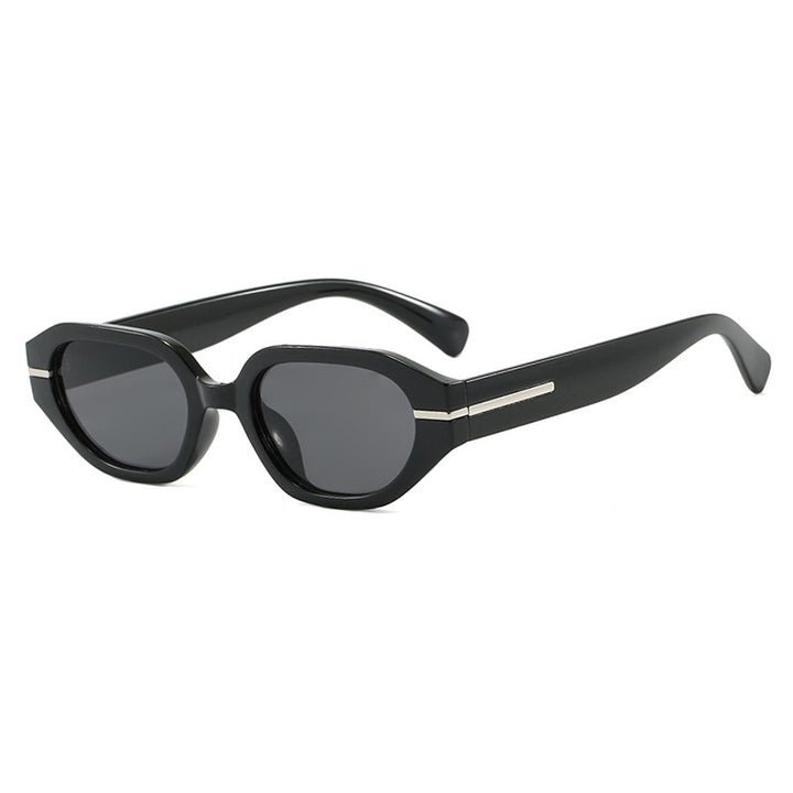 Women's stylish geometric sunglasses with mirrored lenses and unique frame Bowlift