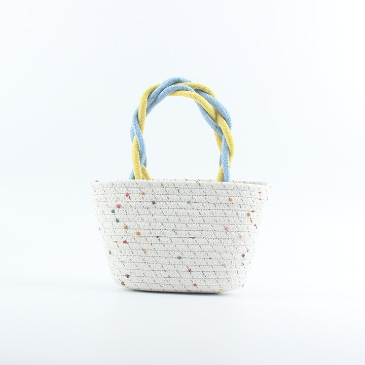 Fashionable straw bag with colorful accents Bowlift