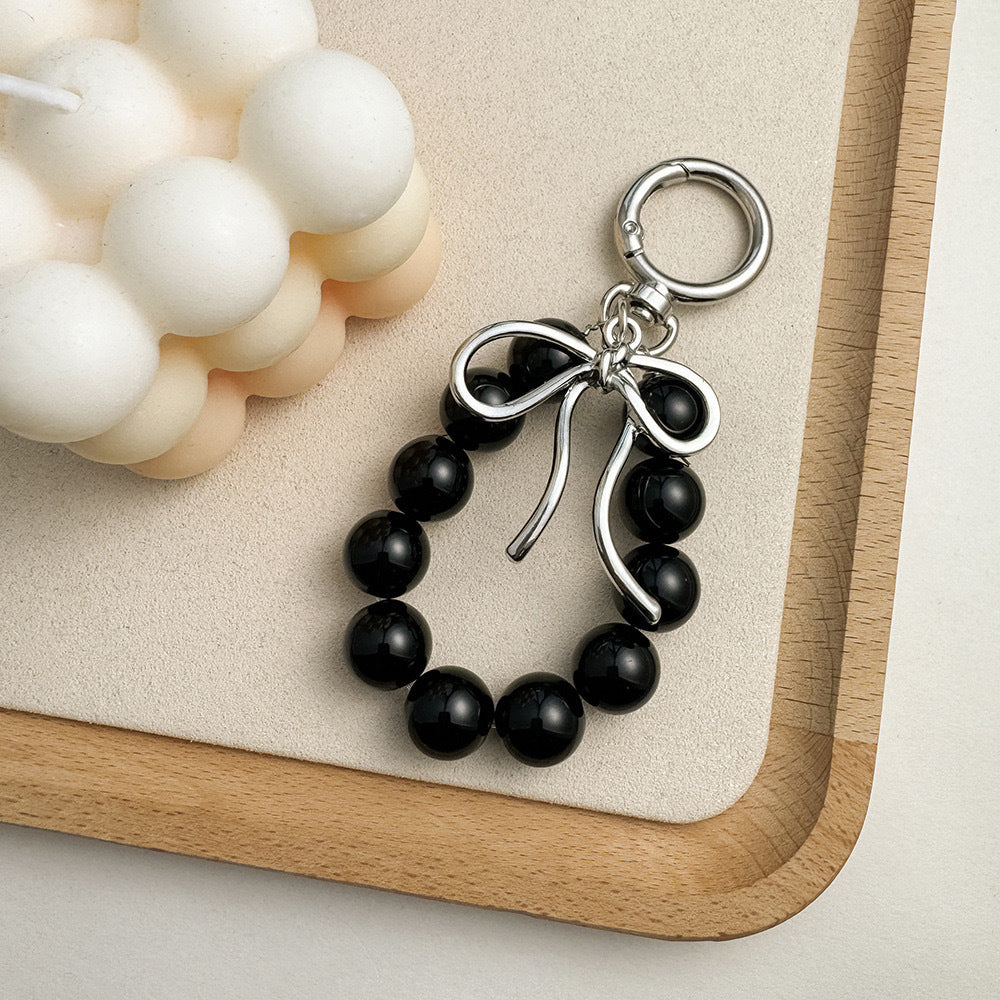Charming Bow and Bead Keychain Bowlift
