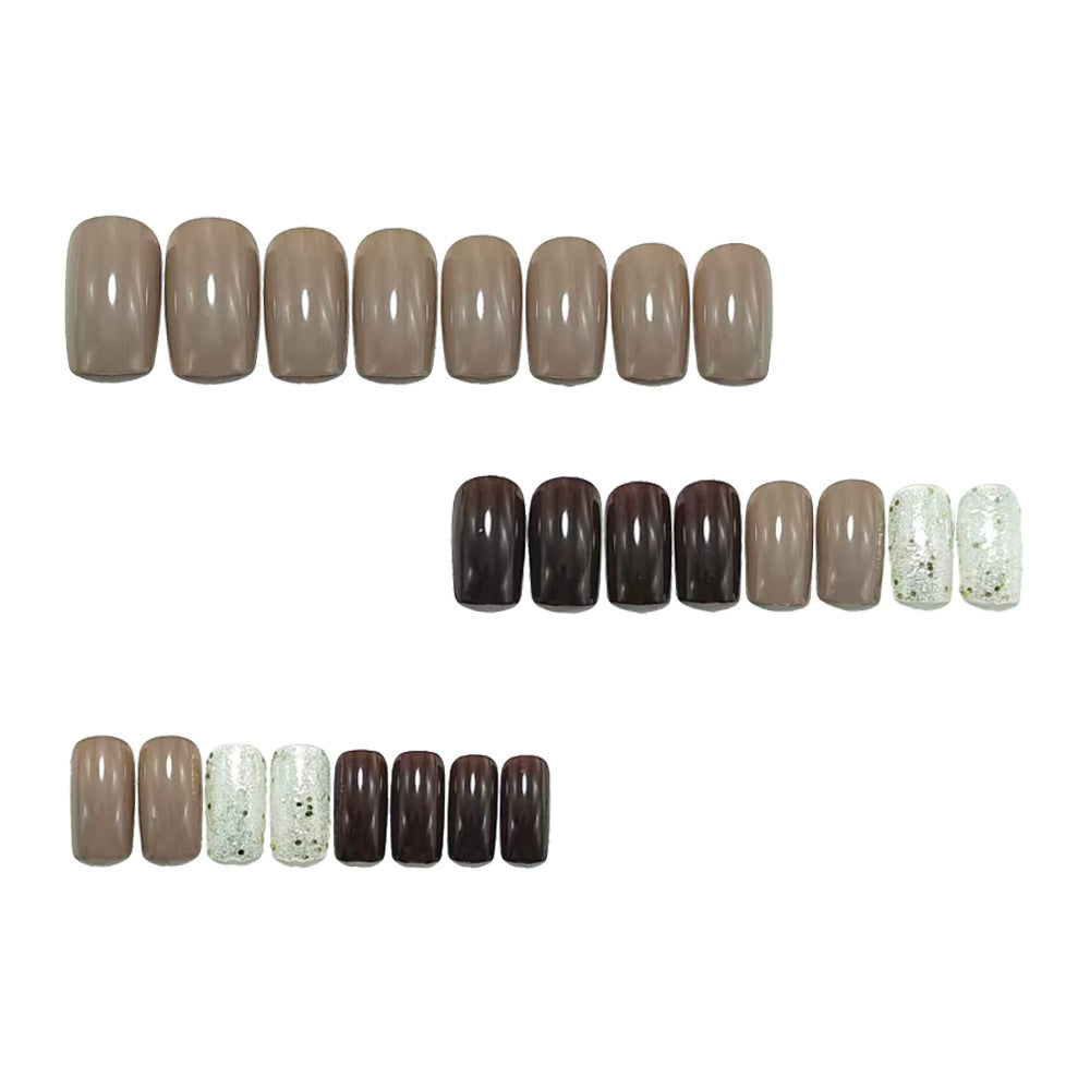 Artificial nails with elegant glitter decoration Bowlift
