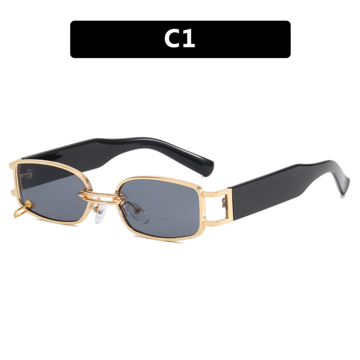 Women's fashionable sunglasses with innovative rectangular design and elegant metal accents Bowlift