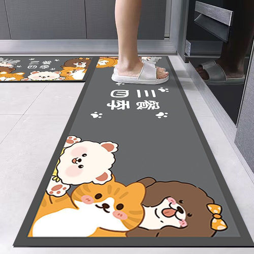 Cute Animal-Themed Kitchen Runner