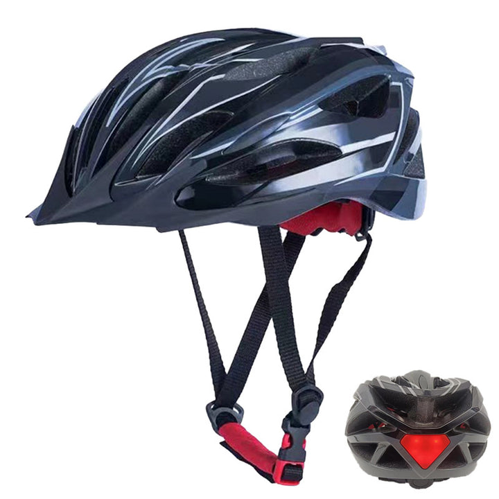 Bicycle helmet with LED rear light and optimal ventilation Bowlift