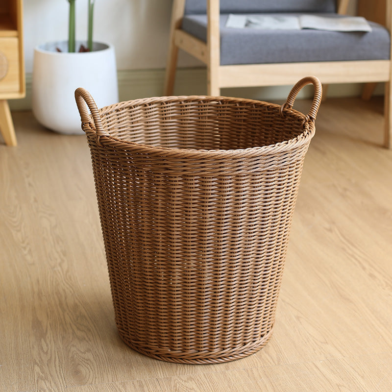 Spacious Woven Laundry Basket with Ergonomic Handles Bowlift