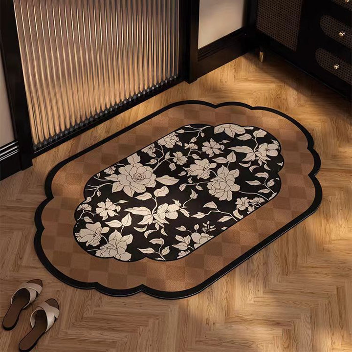 Elegant Floral Patterned Area Rug