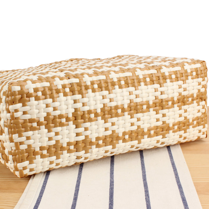 Braided Tote Bag with Stylish Patterns Bowlift