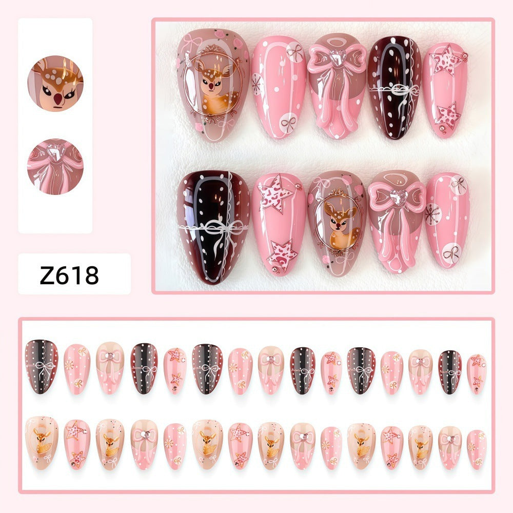 Playful art nails in heart and star motif Bowlift