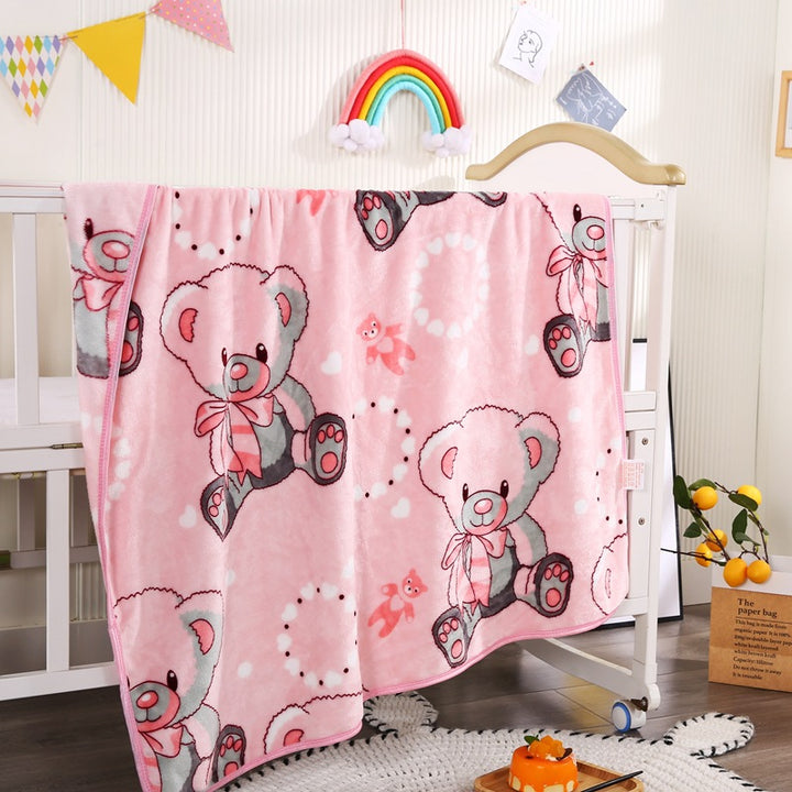 Children's Cartoon Character Fleece Blanket Bowlift