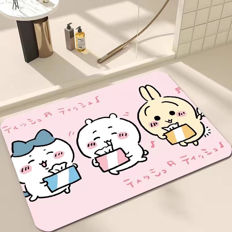 Cartoon-Themed Soft Plush Bath Mat
