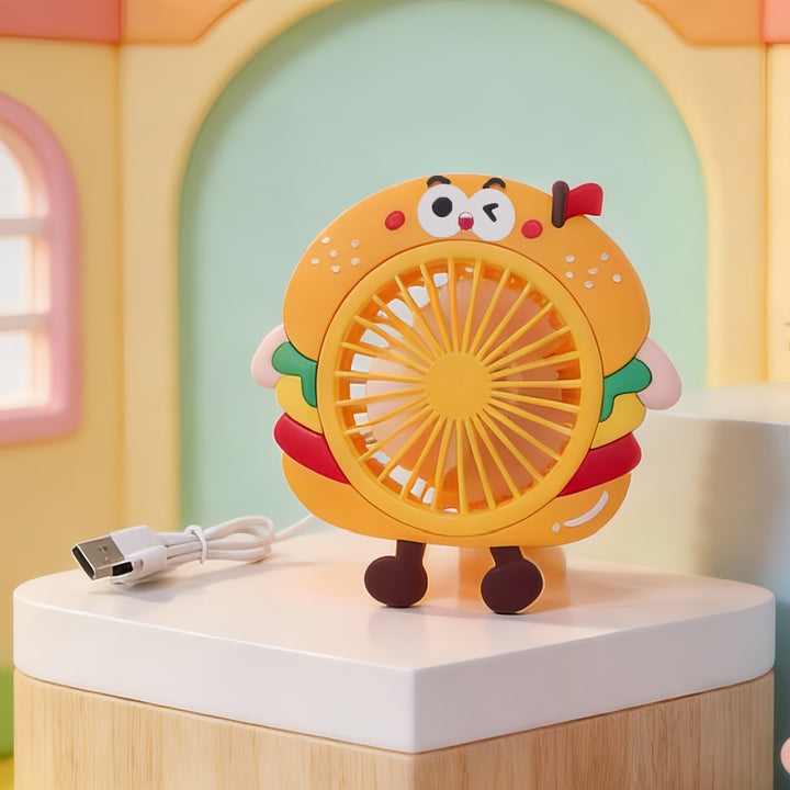 Portable USB Hand Fan with Cute Animal Design Bowlift