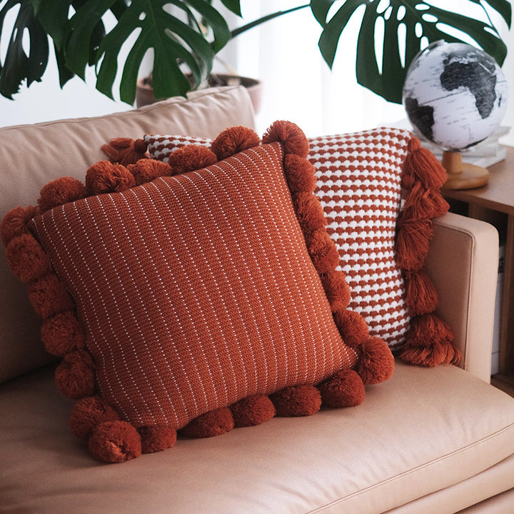 Decorative Pom-Pom Cushion